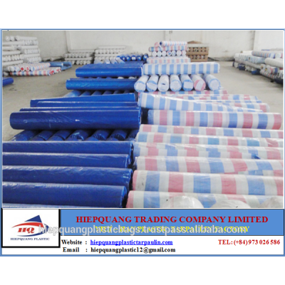 blue-white-red tarpaulin, 3-color Striped Poly Tarpaulin